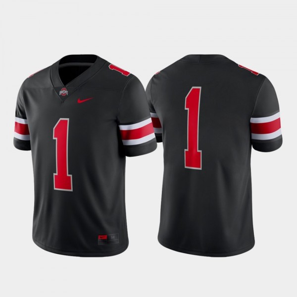 Ohio State Buckeyes Men's #1 Alternate Game Black College Football Jersey 2404SRGB2